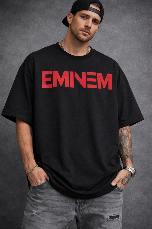 Eminem Street Icon Oversized Black T-Shirt