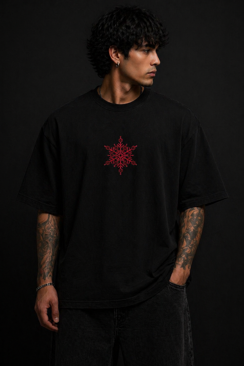 Demon Blade Oversized Black T-Shirt – Anime Streetwear Edition