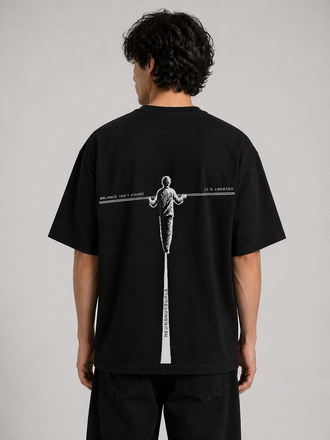 Oversized Black T-Shirt Balance Isn’t Found, It’s Created