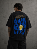 Oversized Black Graphic T-Shirt for Men | “Be Addicted to Bettering Yourself” Streetwear Tee