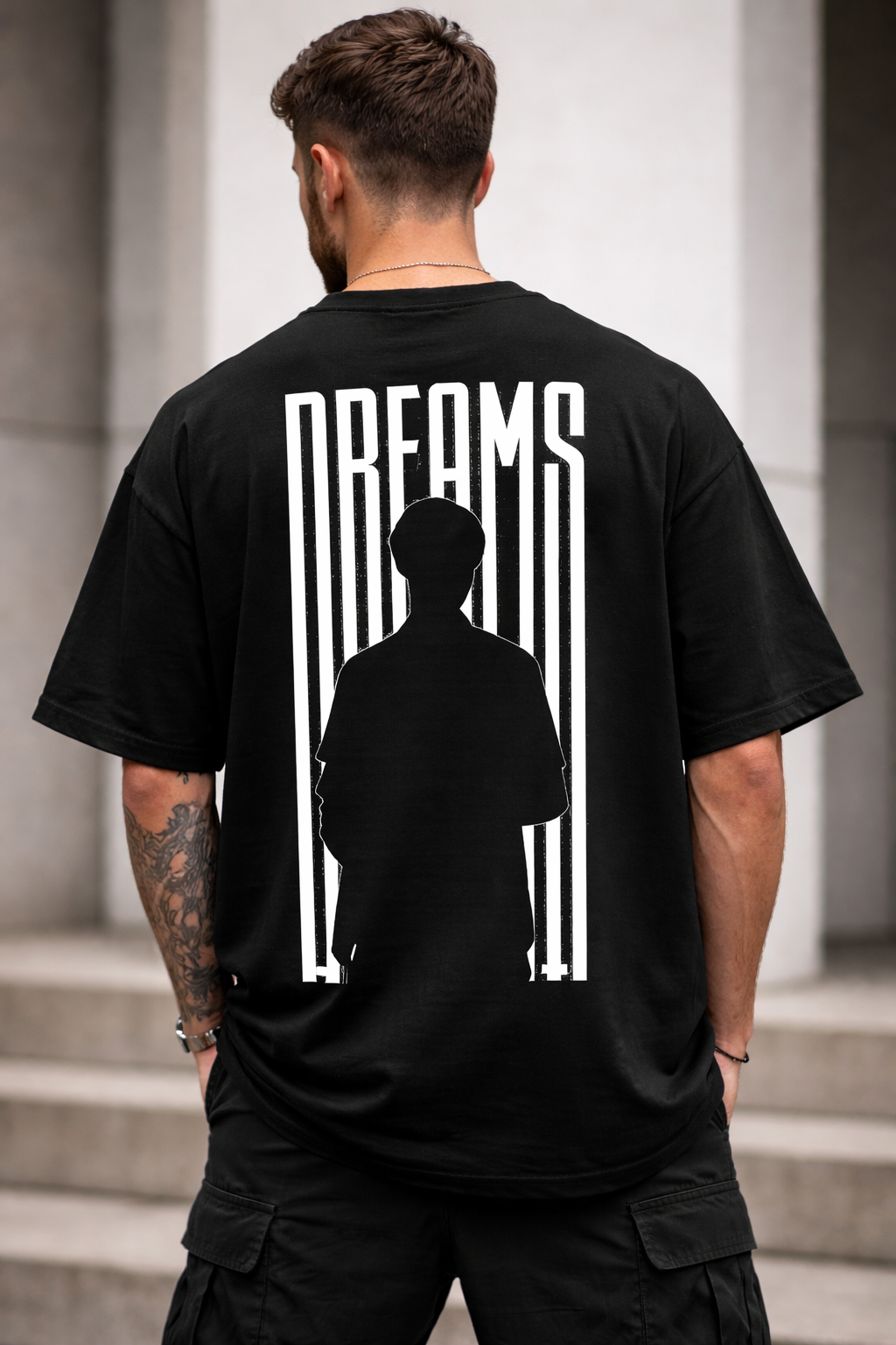 Oversized Black Graphic T-Shirt – “Dreams” Edition