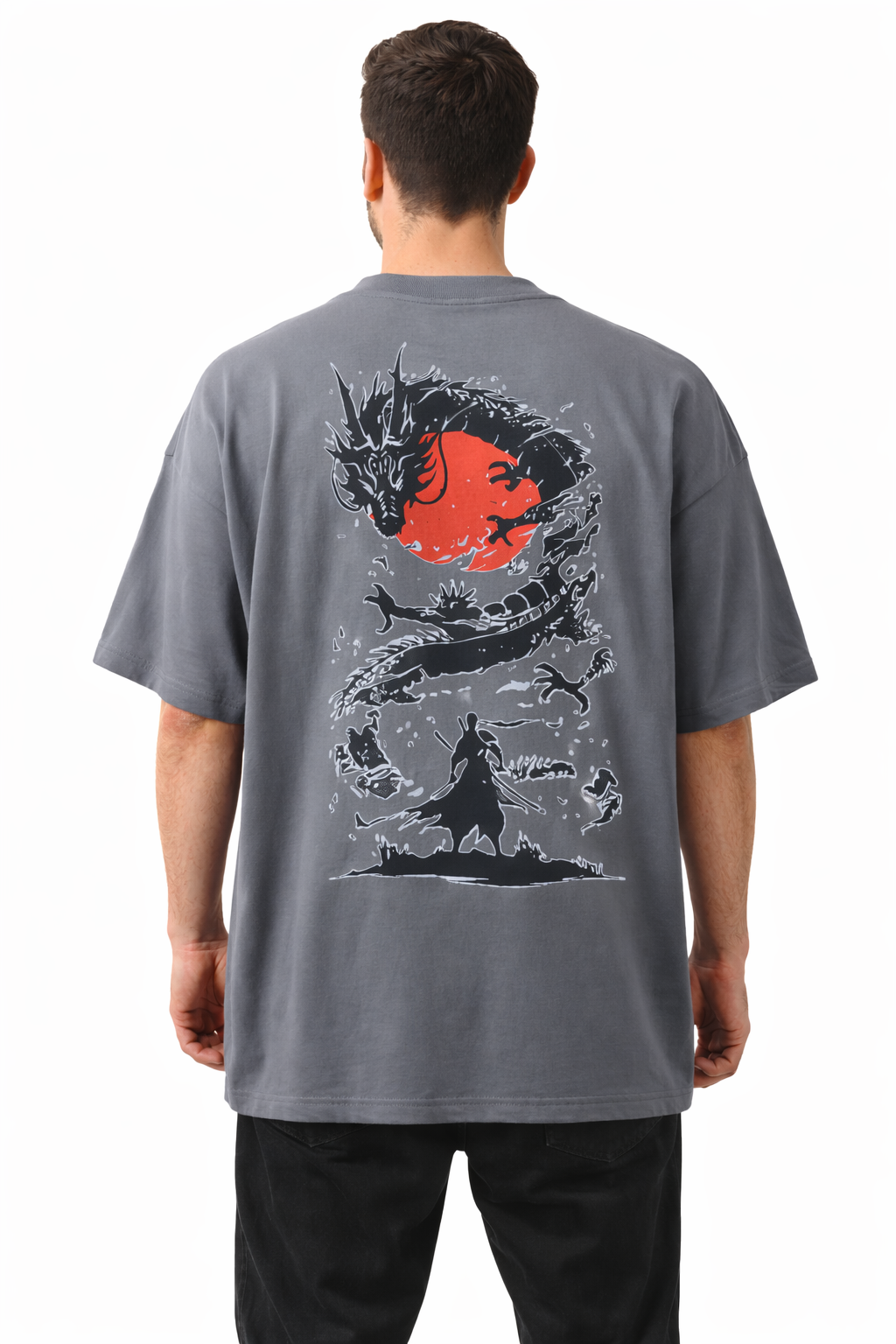 Samurai Dragon Anime Graphic T-Shirt